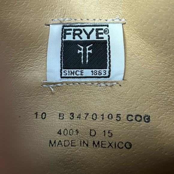 Frye Women’s Brown Leather Boots with Classic Western Harness Details, Size 10 - Picture 12 of 15